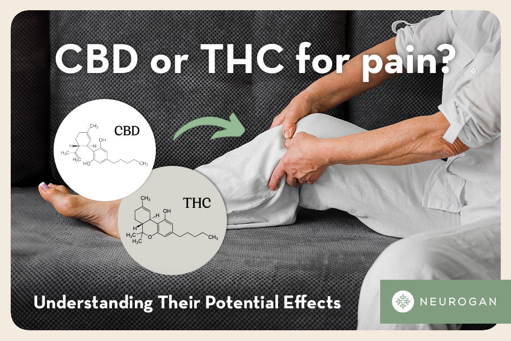 holding leg in pain and lookin at THC or CBD for pain.  