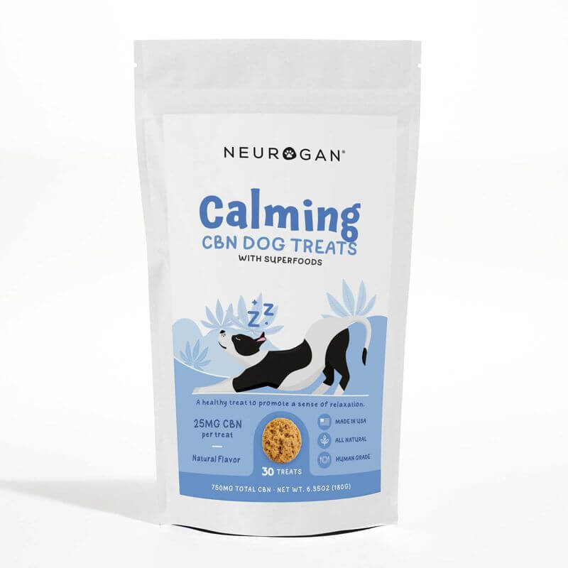 Neurogan Calming CBN Dog Treats, 750mg total CBN, 30-piece container.