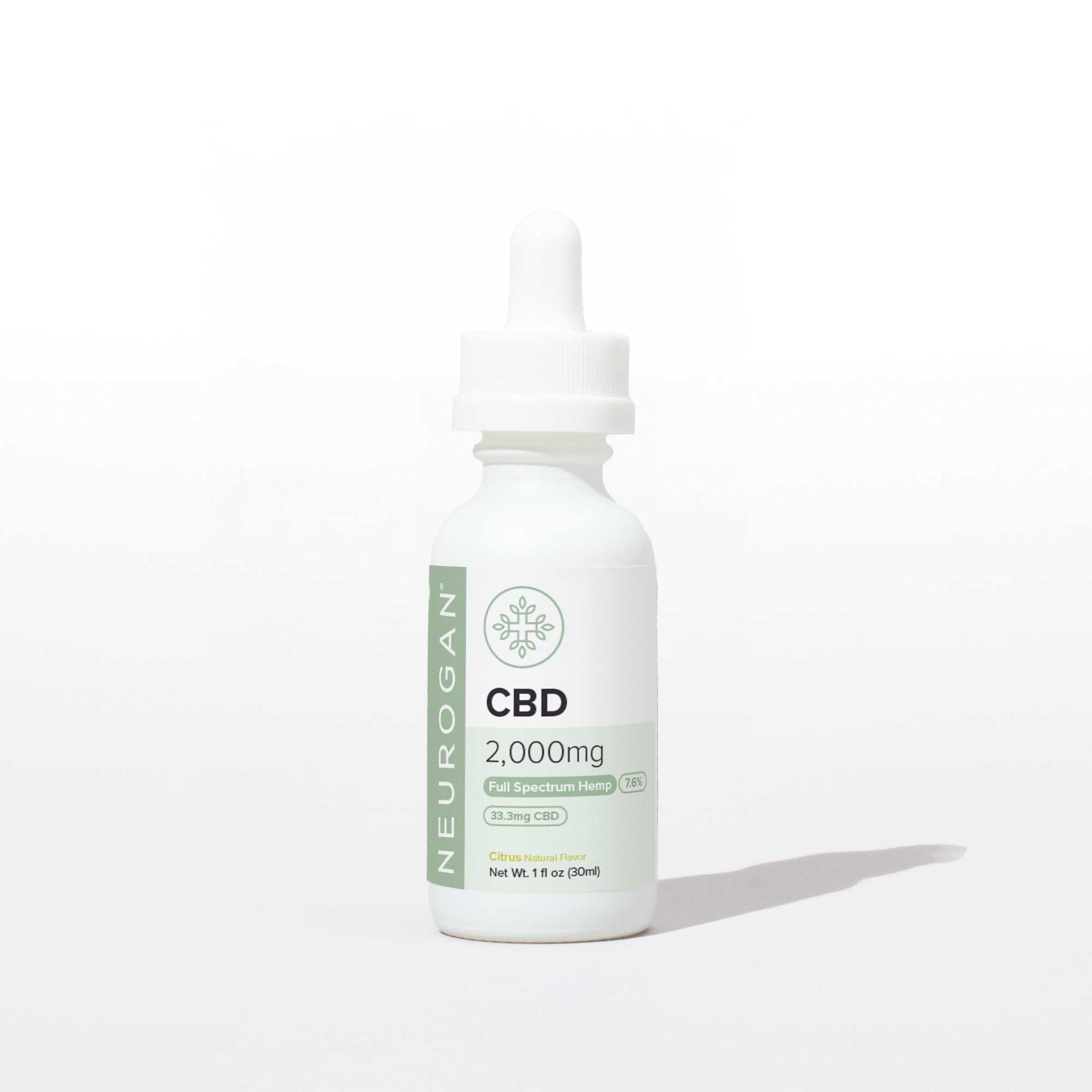 Neurogan CBD Oil 2000MG bottle, full-spectrum hemp extract, in 30ml for effective relief and health support.