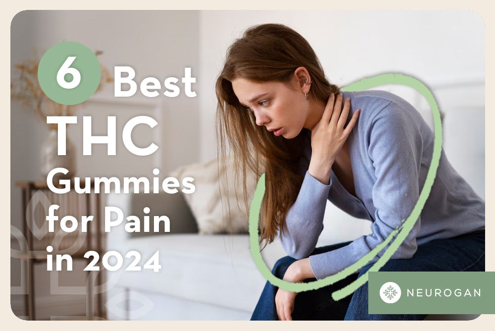 woman in pain on couch looking for the best THC gummies for pain