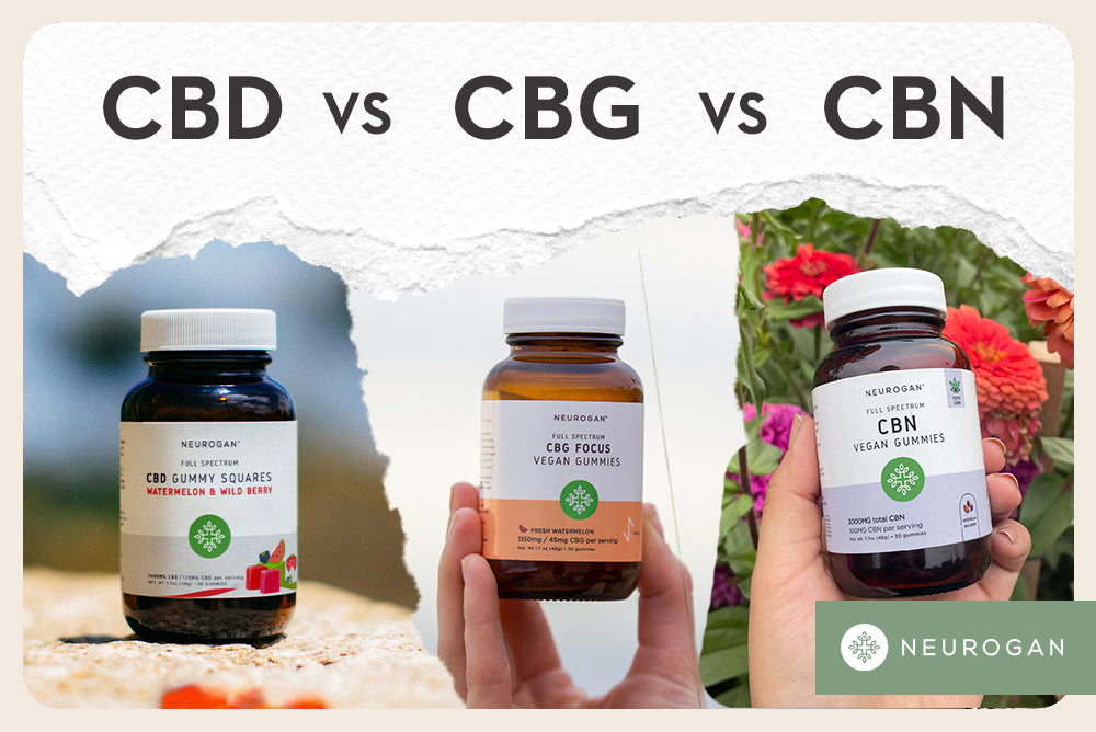 CBD vs CBG vs CBN Neurogan products