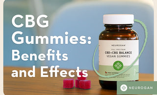 Neurogan CBD:CBG Balance gummies. Text: CBG Gummies benefits and effects