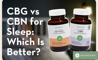 Neurogan CBG and CBN gummies. Text: CBG vs CBN for sleep: which is better? 