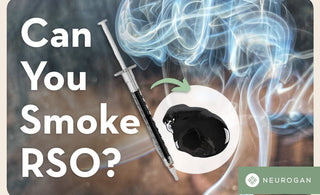 A man with a vape smoking. Text: Can you smoke RSO? 