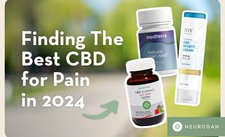 Comparing Popular CBD Products. Text: Finding The Best CBD for Pain in 2024