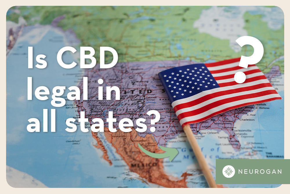 Is CBD legal in all states? World map and American flag