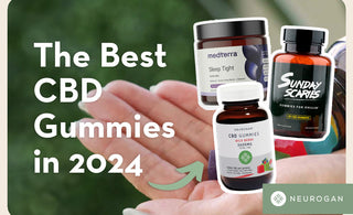 Comparing top CBD gummies. Text: The Best CBD Gummies in 2024