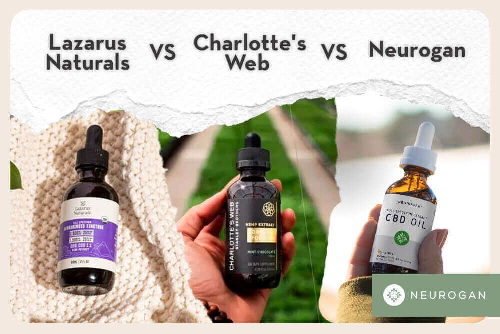 Brand comparison of Lazarus Naturals and Charlotte's web products