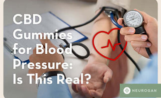 Doctor holding a stethoscope. Text: CBD gummies for blood pressure: is this real? 