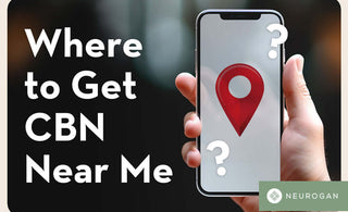 A Phone Looking for CBN Products. Text: Where to get CBN Near Me