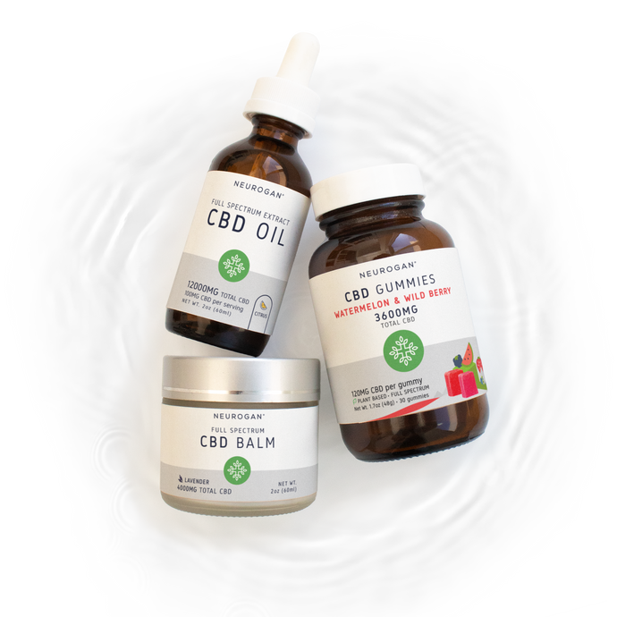 All CBD products collection image highlighting gummies, oil, and topical CBD