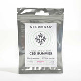 Pack of free CBD Gummies, 90mg CBD per gummy, three pieces, watermelon flavored.