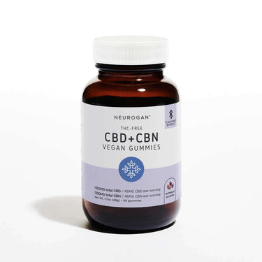 THC-free CBN vegan gummies, 2700mg total CBD CBN per bottle, broad spectrum extract, total of 30 gummies