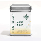 CBD Chamomile Tea, silver tin can