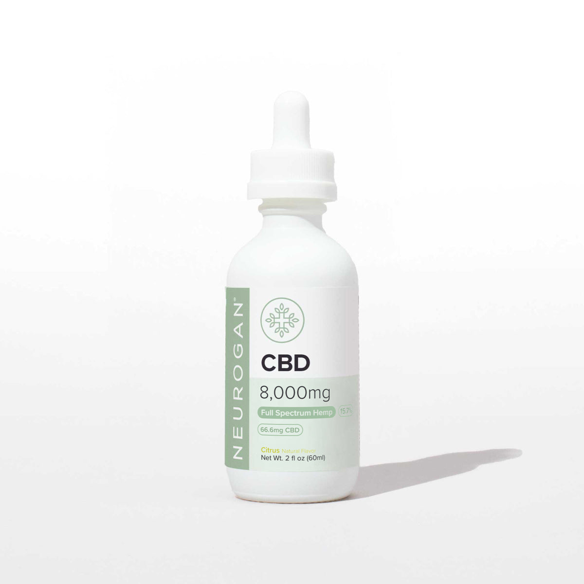 Neurogan 8000MG CBD Oil bottle, full spectrum hemp for relaxation and mental clarity.