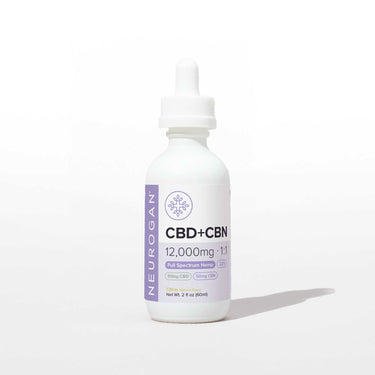 Neurogan CBN Oil with 12000mg CBD, designed for restful sleep and calm nights in a 2oz bottle.