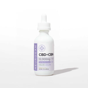 Neurogan CBN Oil with 12000mg CBD, designed for restful sleep and calm nights in a 2oz bottle.