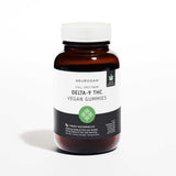 Neurogan Full Spectrum Delta-9 THC Gummies in amber brown jar with white lid and white background