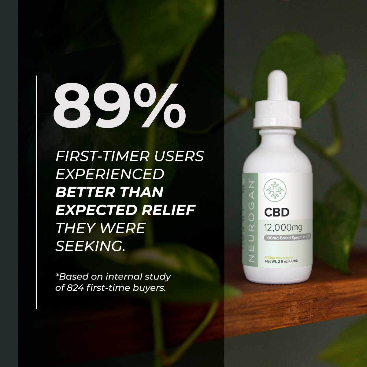 Strongest Broad Spectrum CBD Oil, 12000mg, 2oz – Neurogan