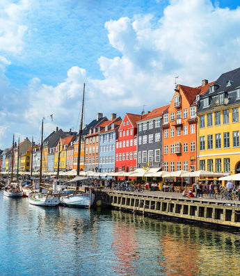 Houses in Nyhavn, a 17th-century waterfront, canal and entertainment district in Copenhagen