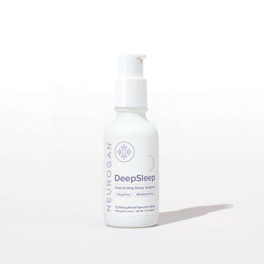 DeepSleep Isolate Oil by Neurogan in a white 2oz pump bottle, supports sleep with CBD and CBN, no THC.