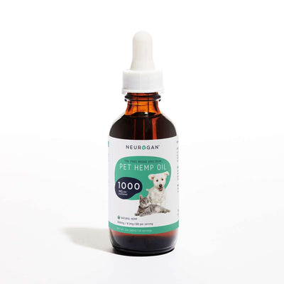 Neurogan Full Spectrum CBD Pet Oil 1000MG with an image of a dog and cat on label