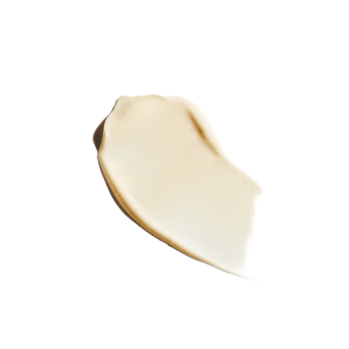 a dollop of beige colored CBD clear skin cream 
