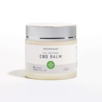 Neurogan Full Spectrum CBD Balm 4000MG in 2oz glass jar with silver lid