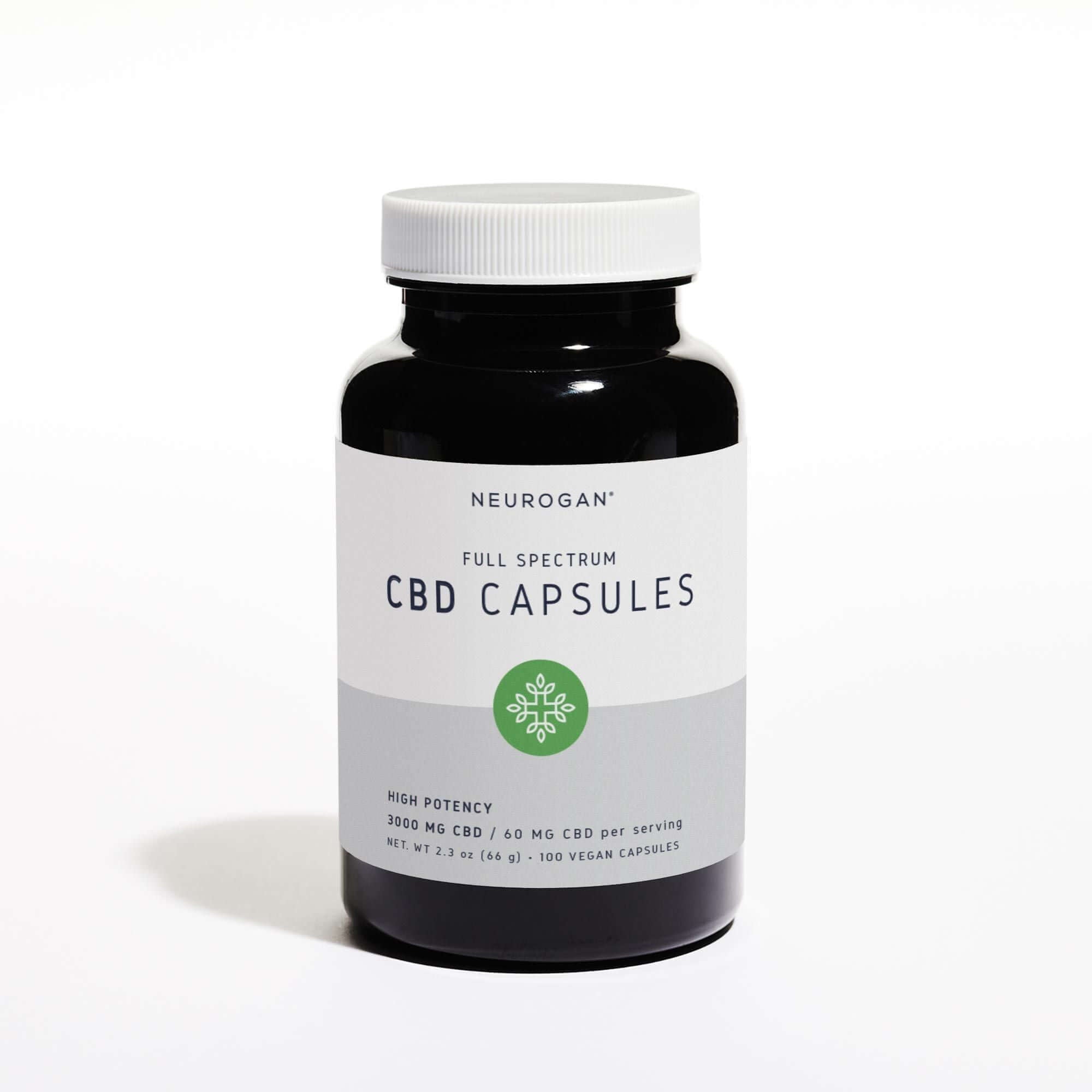 A bottle of full spectrum CBD capsules 3000mg