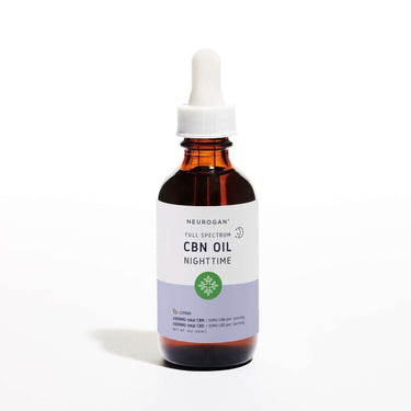 Neurogan Full Spectrum CBN Oil 12000mg in 2oz brown bottle with white rubber dropper top