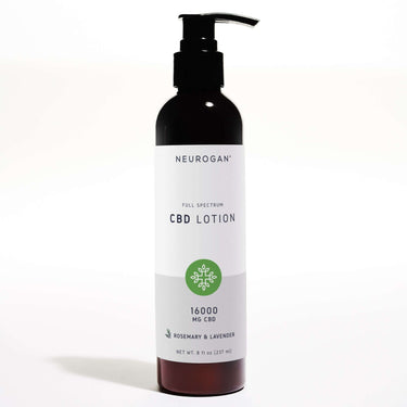 CBD Lotion 16000MG in brown bottle with pump dispenser