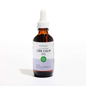 Neurogan Full Spectrum CBN Oil for sleep in 2oz brown bottle with white rubber dropper top